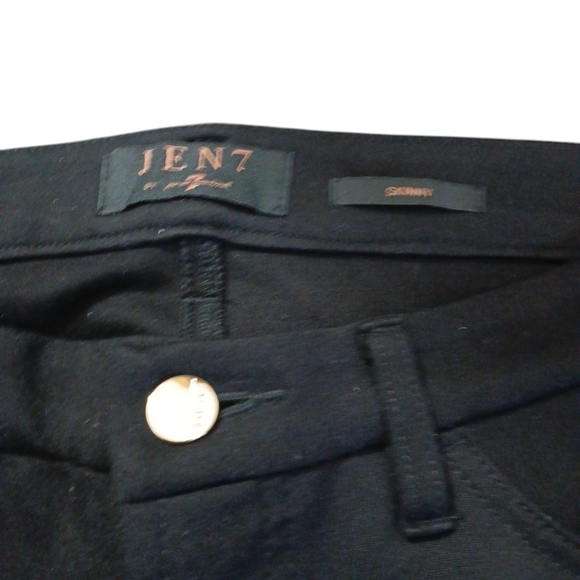 Jen 7 by 7 For All Mankind Soft Ankle Stretch Skinny Jeans Black Size 10 - Picture 6 of 10
